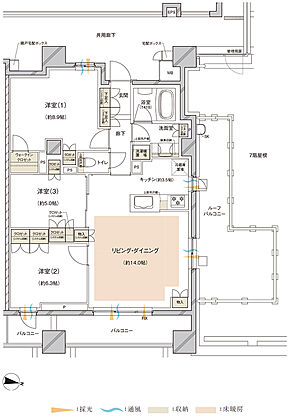 レーベン川越VANFORTIER 間取り Kr