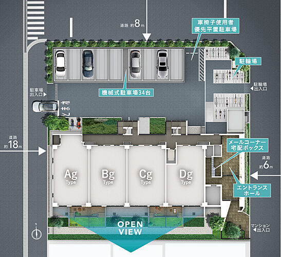 レーベン南流山 Torte 敷地配置イラスト
