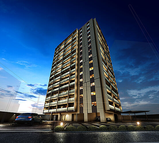 ファインレーベン札幌二十四軒 THE MID(北9西24) 外観完成予想CG