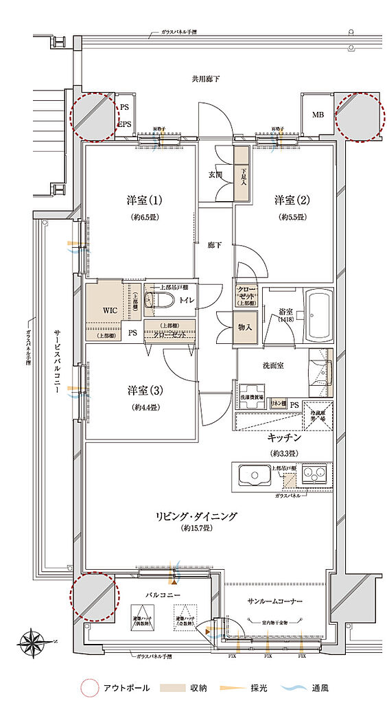 ウィザースレジデンス秋田ザ・タワー 間取り A