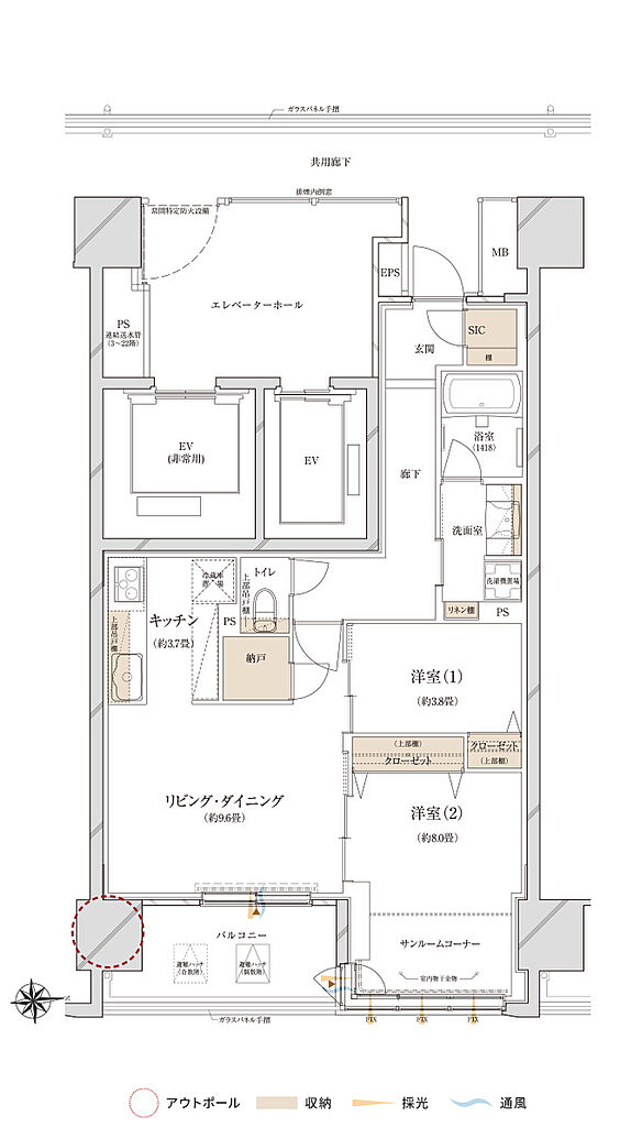 ウィザースレジデンス秋田ザ・タワー 間取り C