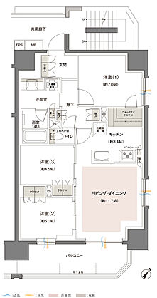 レーベン東川口 FULISTIA・レーベン東川口 BRITIA 間取り 【FULISTIA】C