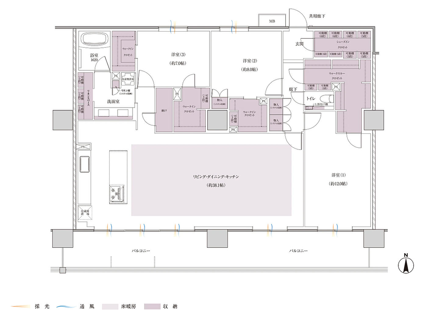 レーベン小田原 SKYS THE TOWER 間取り Ex-G