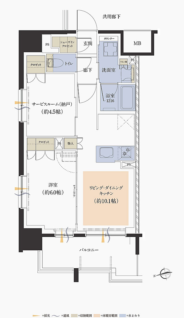 レーベン大阪上本町プレイズ 間取り A