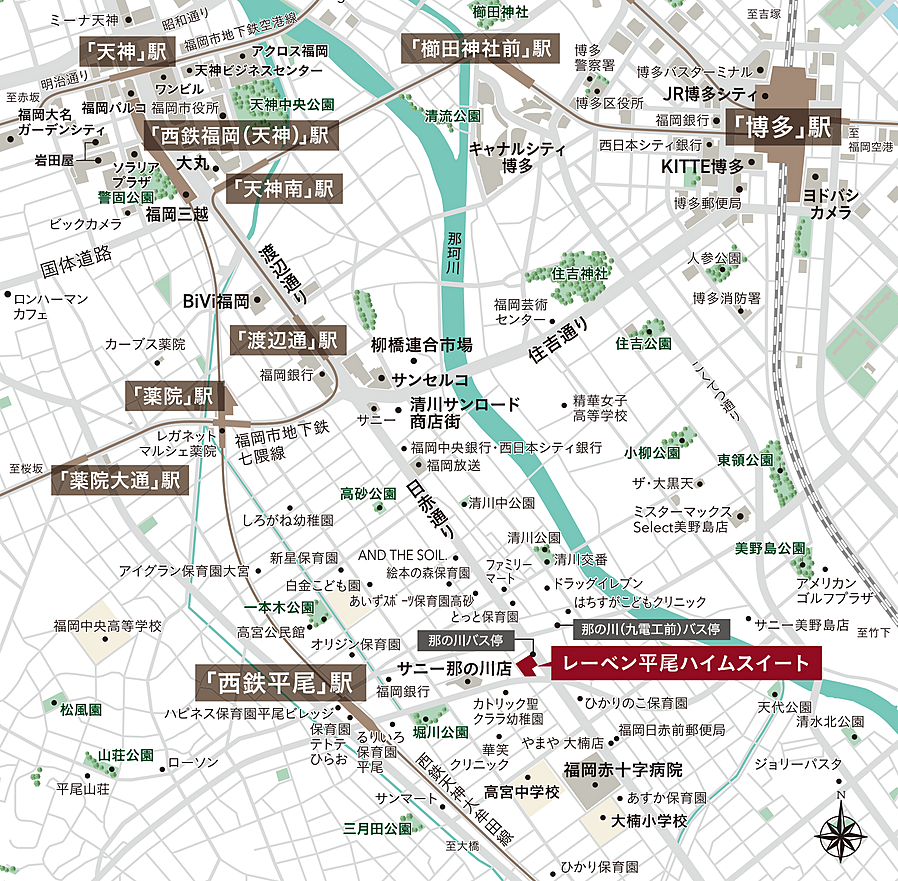 レーベン平尾ハイムスイート：案内図