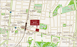 レーベン南平岸 ONE SUITE 現地案内図