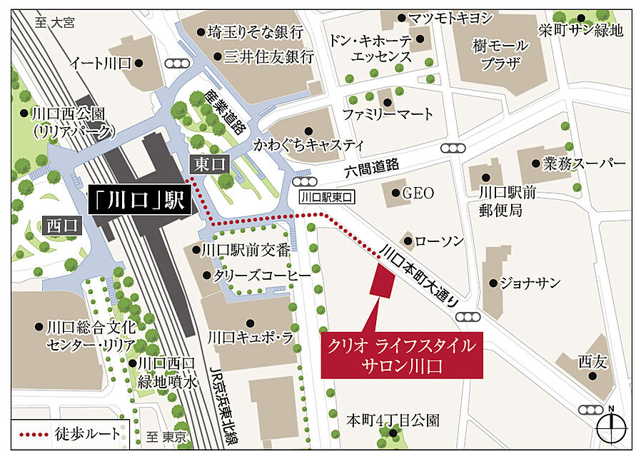 クリオ川口幸町ブライトマークス：モデルルーム地図