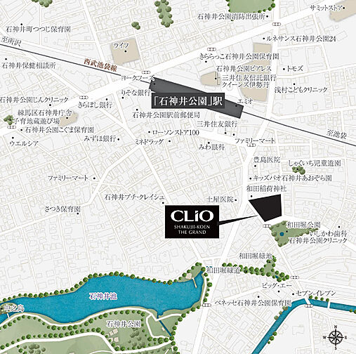 クリオ石神井公園ザ・グラン 現地案内図