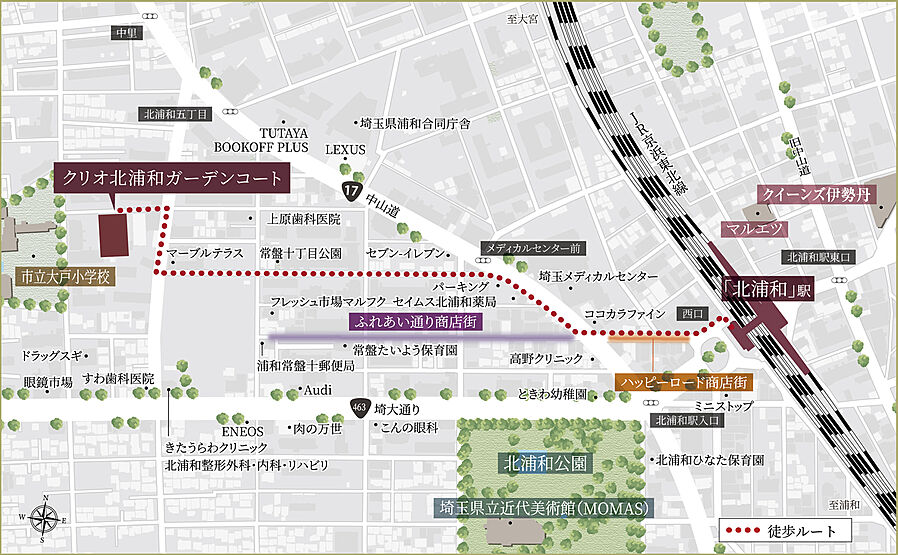 クリオ北浦和ガーデンコート：案内図