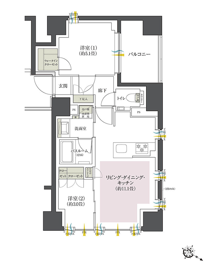クリオ日本橋人形町 間取り C