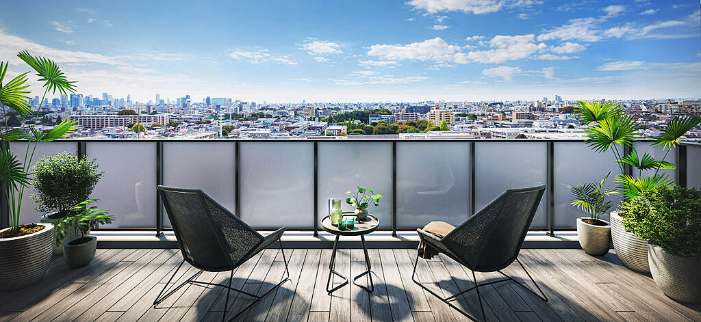 クリオ練馬ブライトマークス バルコニー完成予想図（Cタイプ）