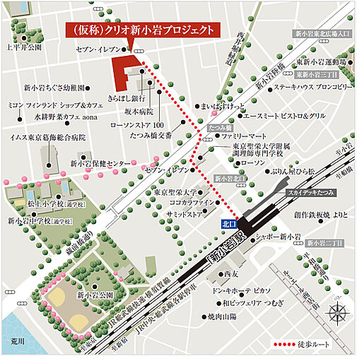 （仮称）クリオ新小岩プロジェクト 現地案内図