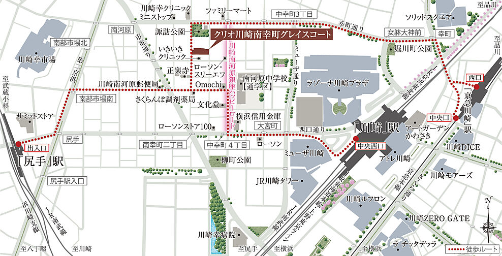 クリオ川崎南幸町グレイスコート 現地案内図