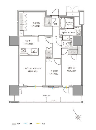 ザ・サーパスタワー新潟万代シテイ 間取り G