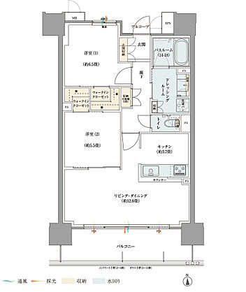 ザ サンズ熊本城公園 間取り K