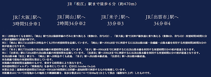 サーパス松江駅グランフォート：交通図