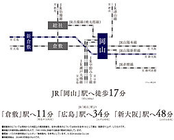 サーパス岡山南方グランオアシス アクセス図