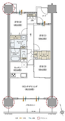 サーパスタワー水戸泉町 間取り C