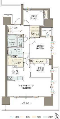サーパス神宮レジデンス 間取り C2