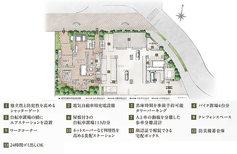 ザ・サーパス前橋駅前 敷地配置イラスト