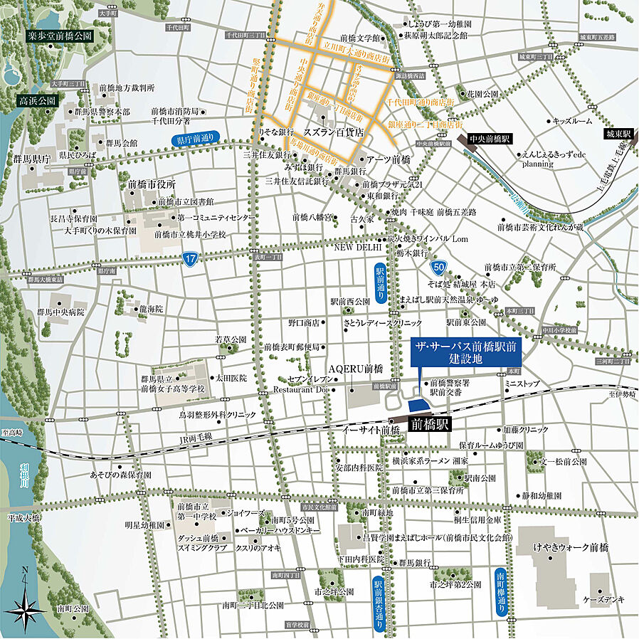 ザ・サーパス前橋駅前：案内図