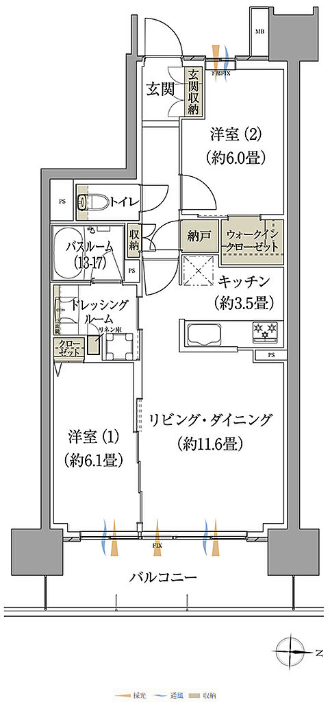 ザ・レジデンス松本深志 間取り S