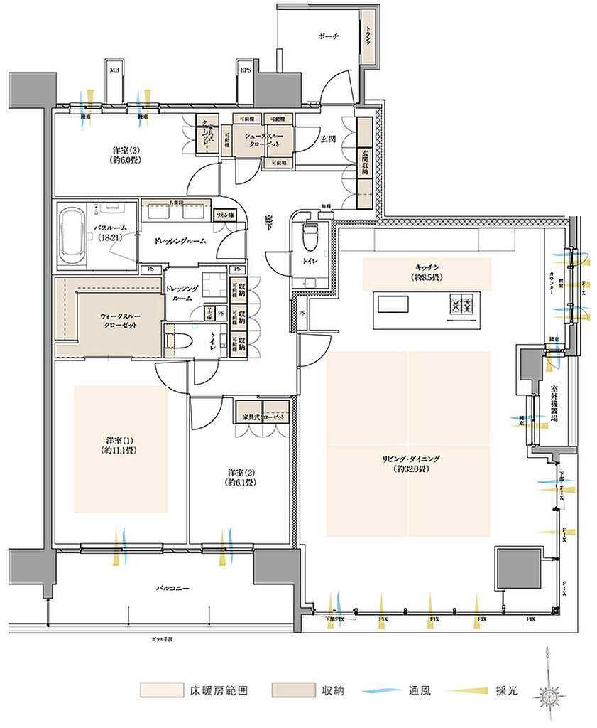 ザ・サーパス高松錦町 間取り 【PREMIUM PLAN】N