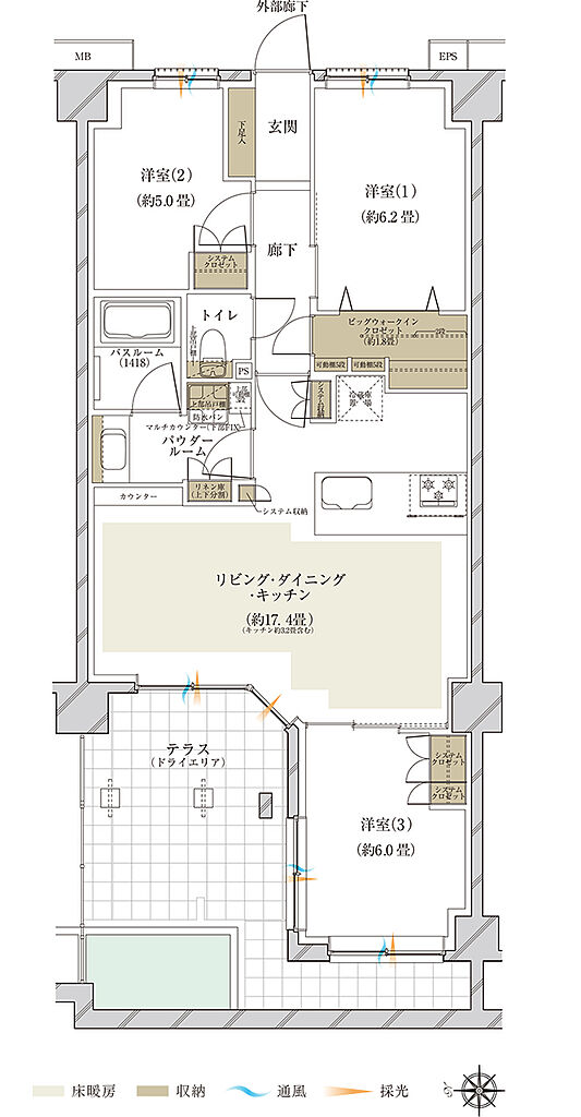 ヴェレーナ横浜岩井町ヒルズ 間取り 【第1期1次】Gt