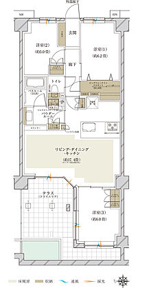 ヴェレーナ横浜岩井町ヒルズ 間取り 【第1期1次】Gt