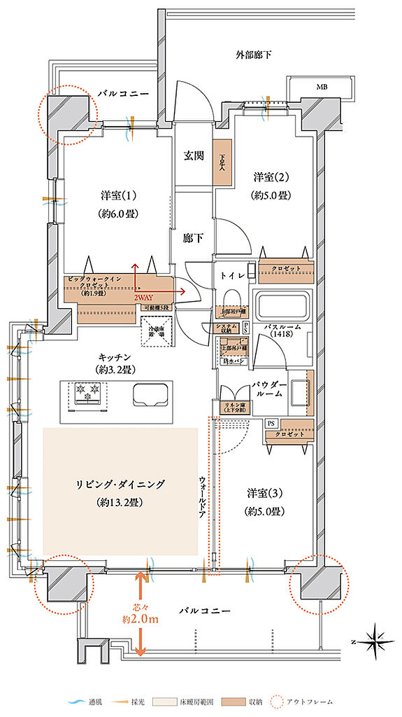 ヴェレーナ東京六町 間取り J