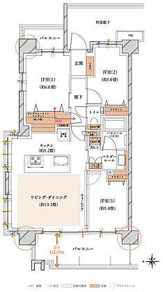 ヴェレーナ東京六町 間取り J