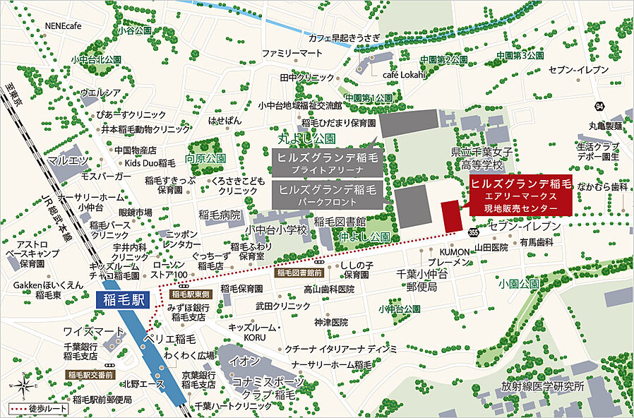 ヒルズグランデ稲毛：案内図