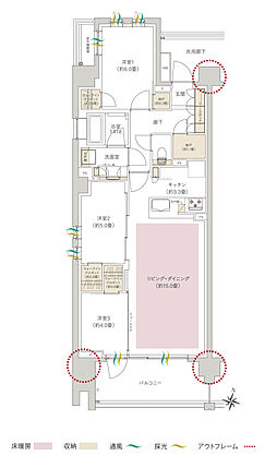 ヒルズグランデ稲毛 間取り 【エアリーマークス（先着順）】A77A