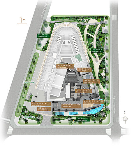 リビオタワー品川 敷地配置図