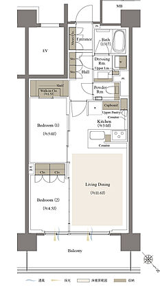 リビオシティ文京小石川 間取り A-57Q
