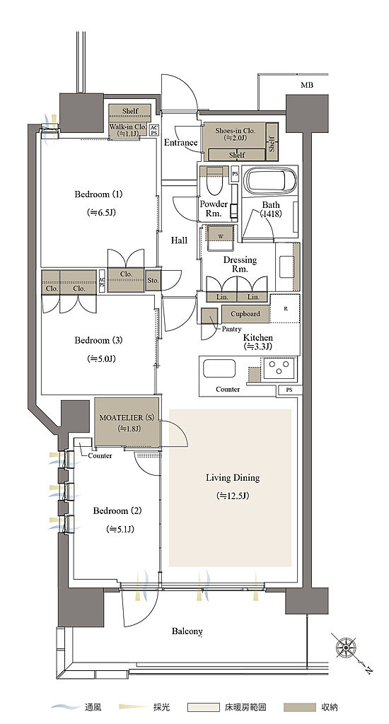 リビオシティ文京小石川 間取り 【第三期1次】A-76A