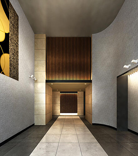 リビオ上町台 パークレジデンス エントランスホール完成予想図