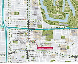 リビオ上町台 パークレジデンス 現地案内図