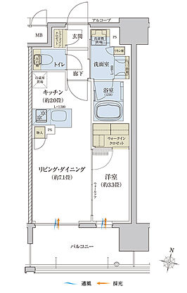 JR大阪1駅新築分譲マンションプロジェクト（リビオレゾン塚本ステーションプレミア） 間取り B