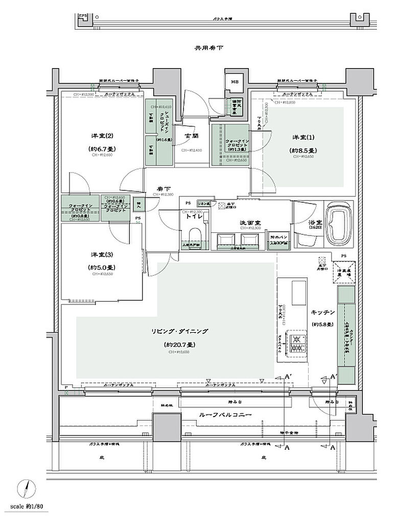 リビオ西新二丁目 間取り J