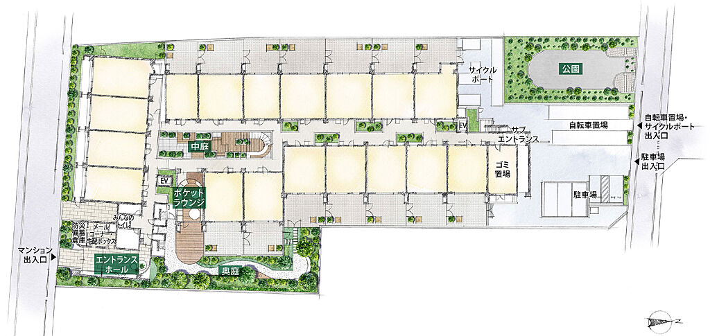 リビオ光が丘ガーデンズ 敷地配置イラスト