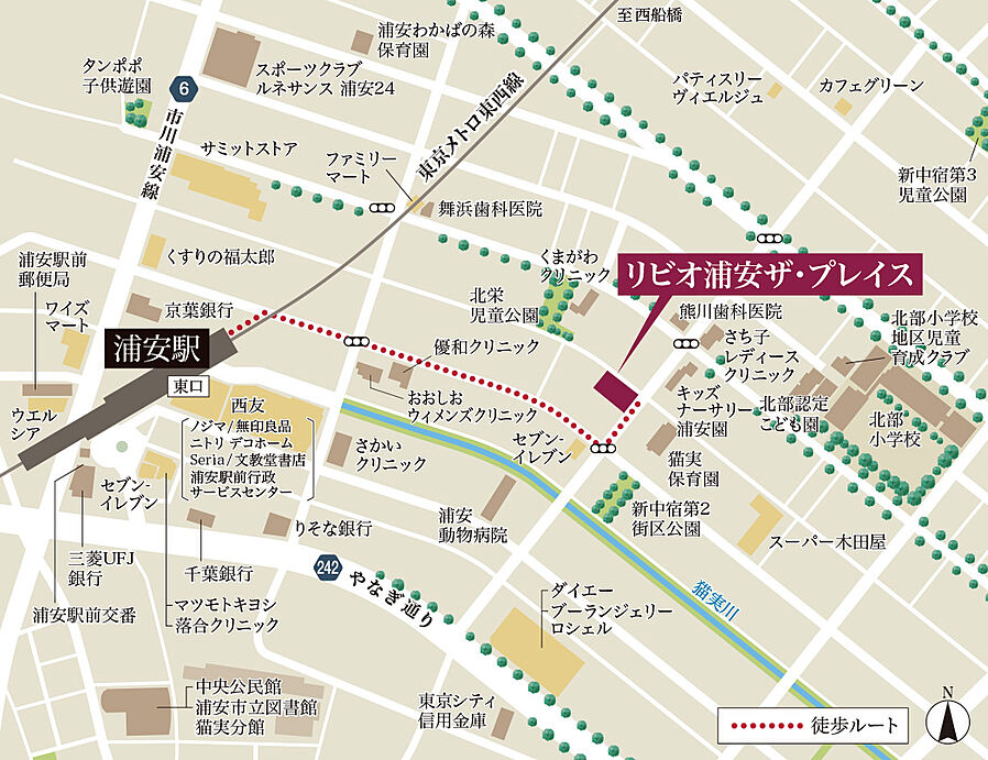 リビオ浦安ザ・プレイス：案内図