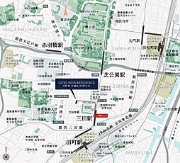リビオ三田レジデンス 現地案内図