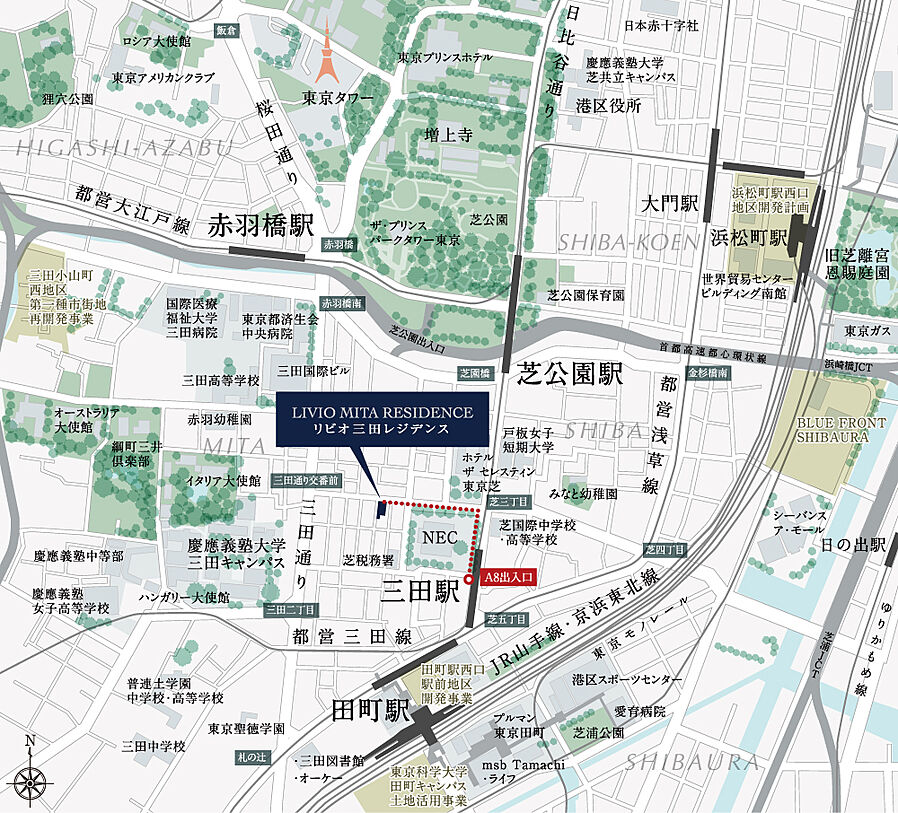 リビオ三田レジデンス：案内図