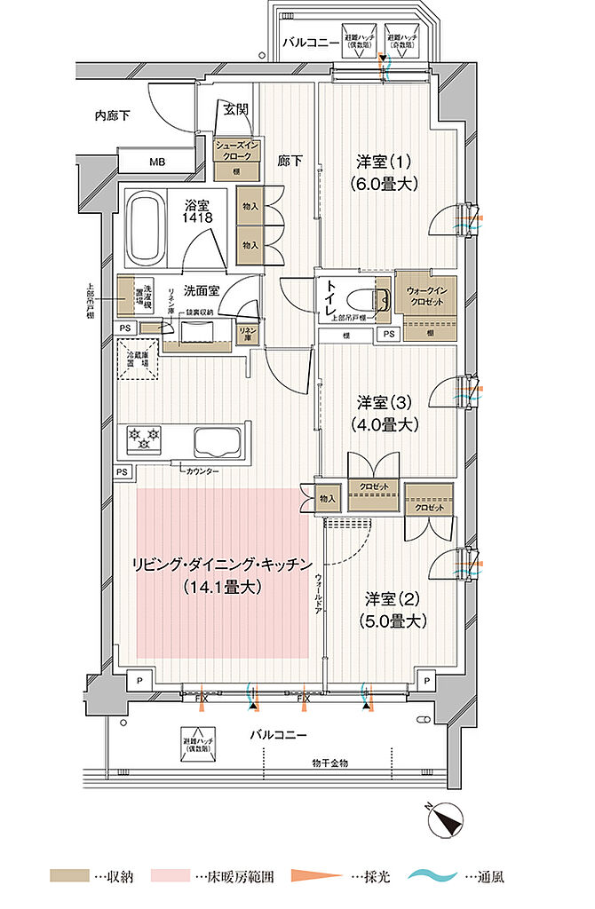 ルジェンテ田園調布南 間取り E2