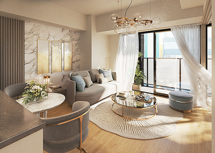 ルジェンテ神楽坂 リビング・ダイニング（Cタイプ）