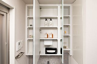 ルジェンテ横濱馬車道 鏡裏収納付三面鏡