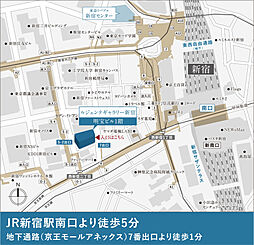 ルジェンテ新高円寺 モデルルーム案内図