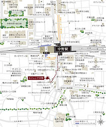 ルジェンテ中野 現地案内図