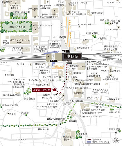 ルジェンテ中野 現地案内図